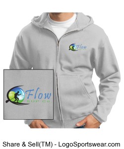 Flow SUP Co. Full Zip Hoodie Design Zoom